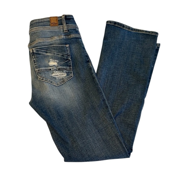 BKE Jeans Womens 31 R  Boot Cut Mid Rise Denim Stretch Payton 31x31.5 Distressed - Picture 1 of 13